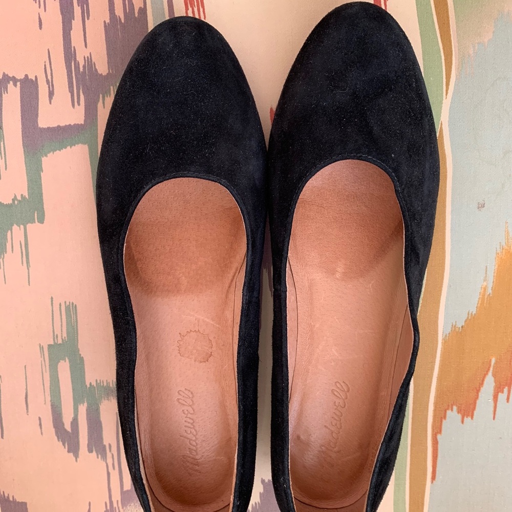 Madewell size 9 black velvet flats
